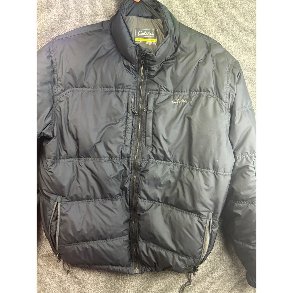 Cabela's Puffer Jacket Women 2XL Tall Black 650 Down Insulated Full Zip Coat